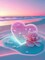 Beach Diamond Painting Kits for Adults-Diamond Art Kits for Love Heart, Gem Art Kits Beaches for Adults for Gift Home Wall Decor (16x12inch)